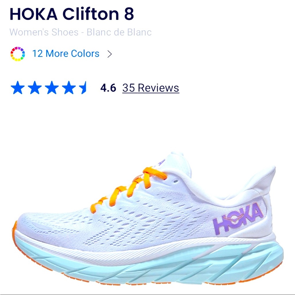 LIKE NEW💜HOKA ONE ONE🌈CLIFTON 8
